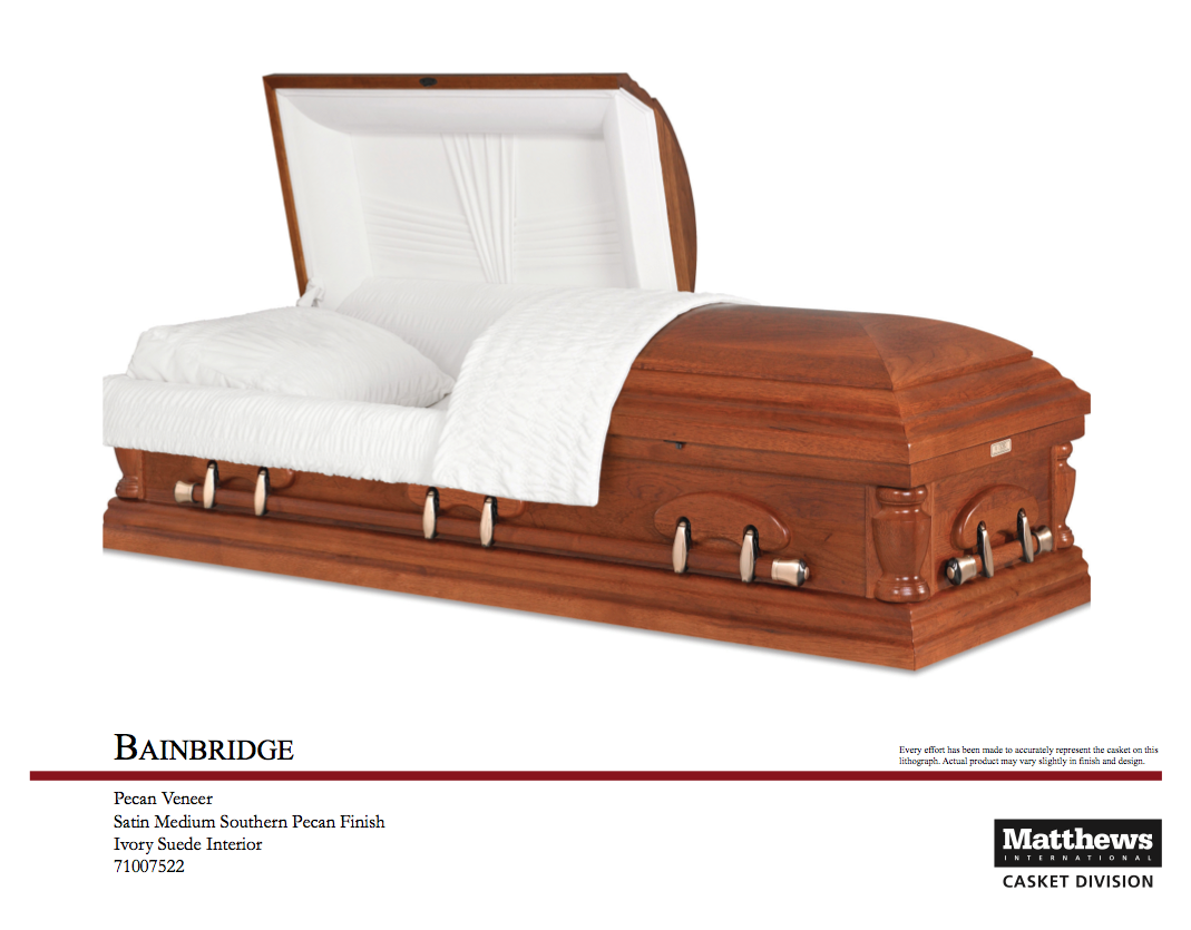 Bainbridge Pecan Veneer Casket