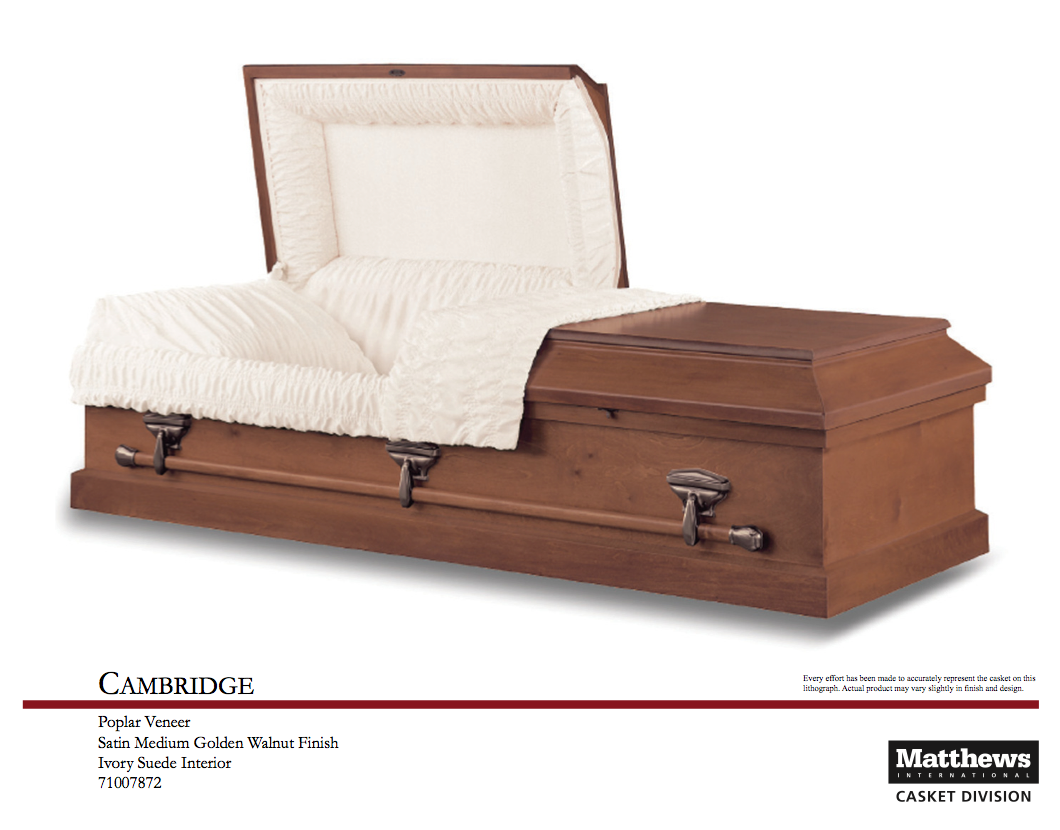 Cambridge Poplar Veneer Casket