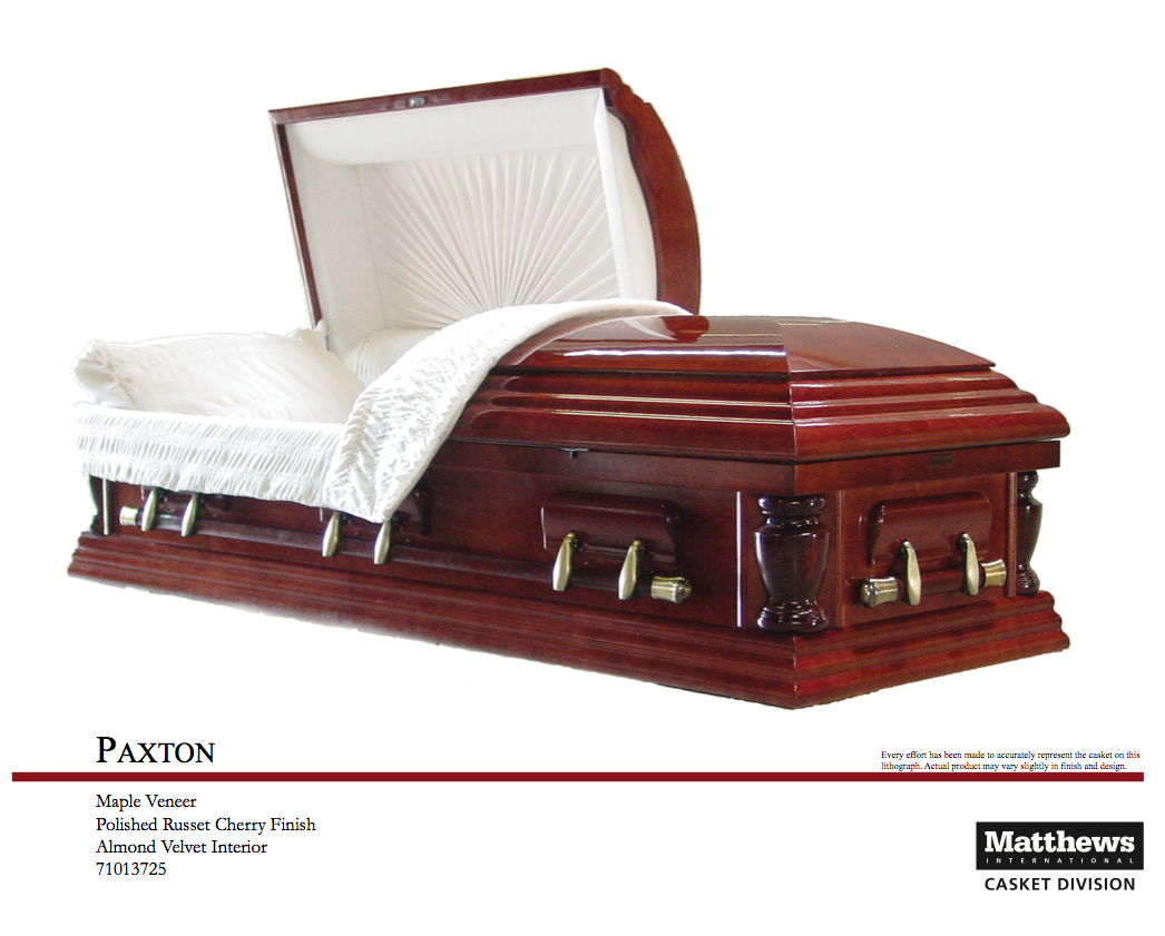 Paxton Maple Veneer Casket