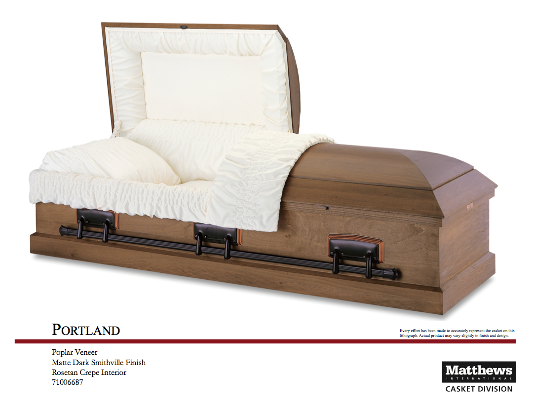 Portland Poplar Veneer Casket
