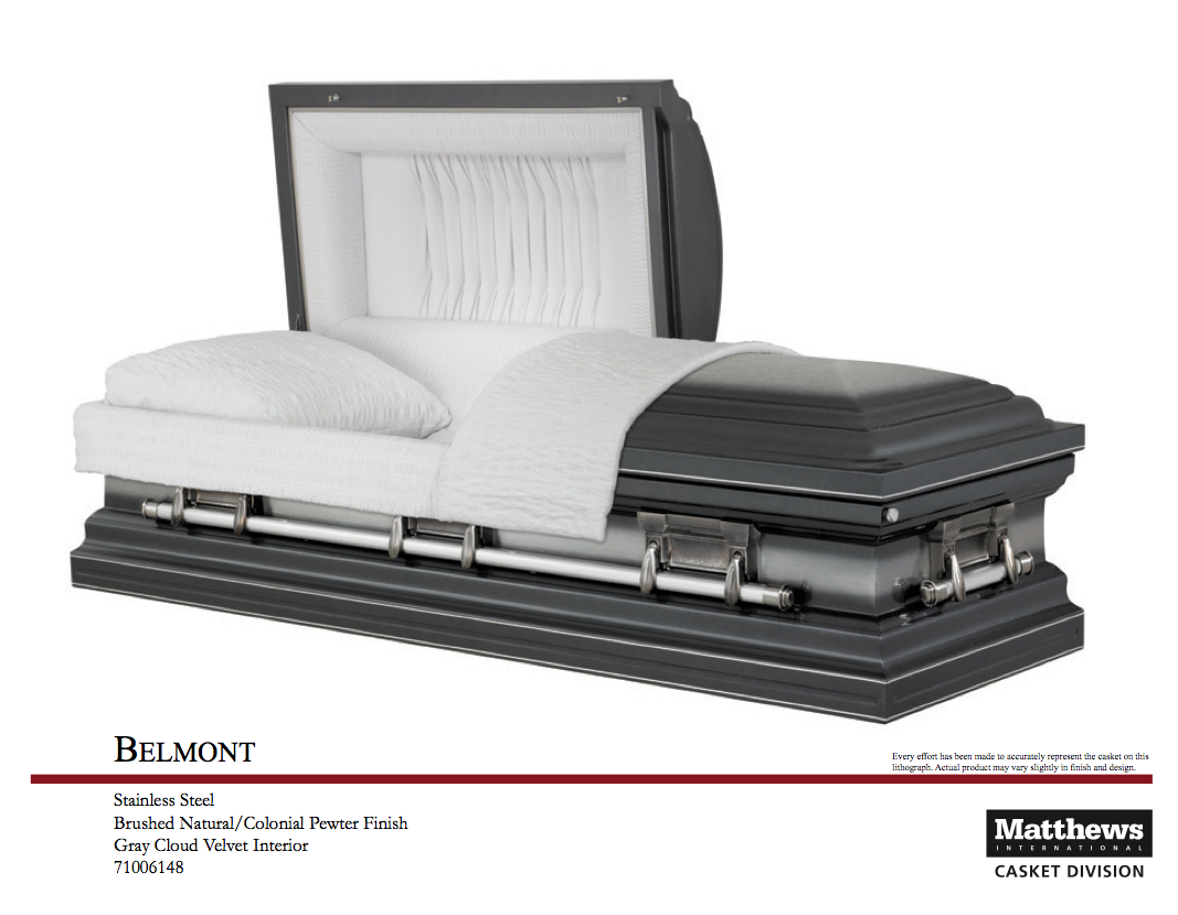 Belmont Stainless Steel Casket