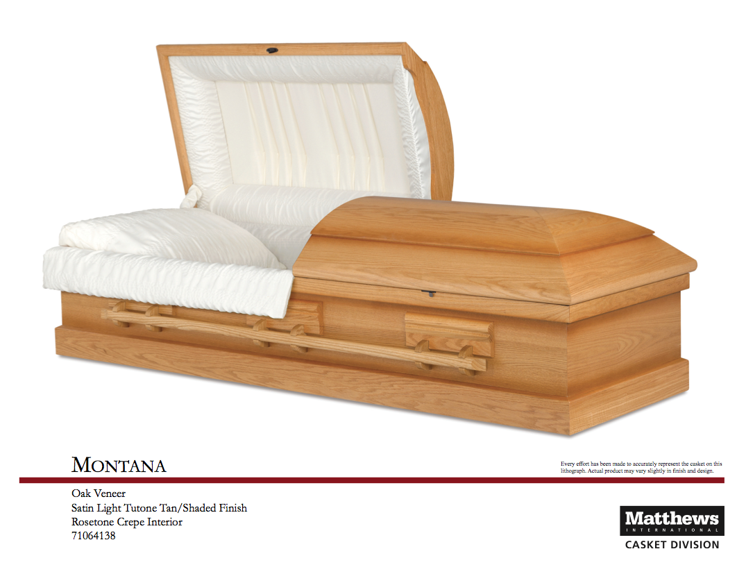 Montana Oak Veneer Casket