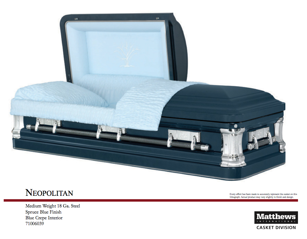 Neopolitan Steel Casket