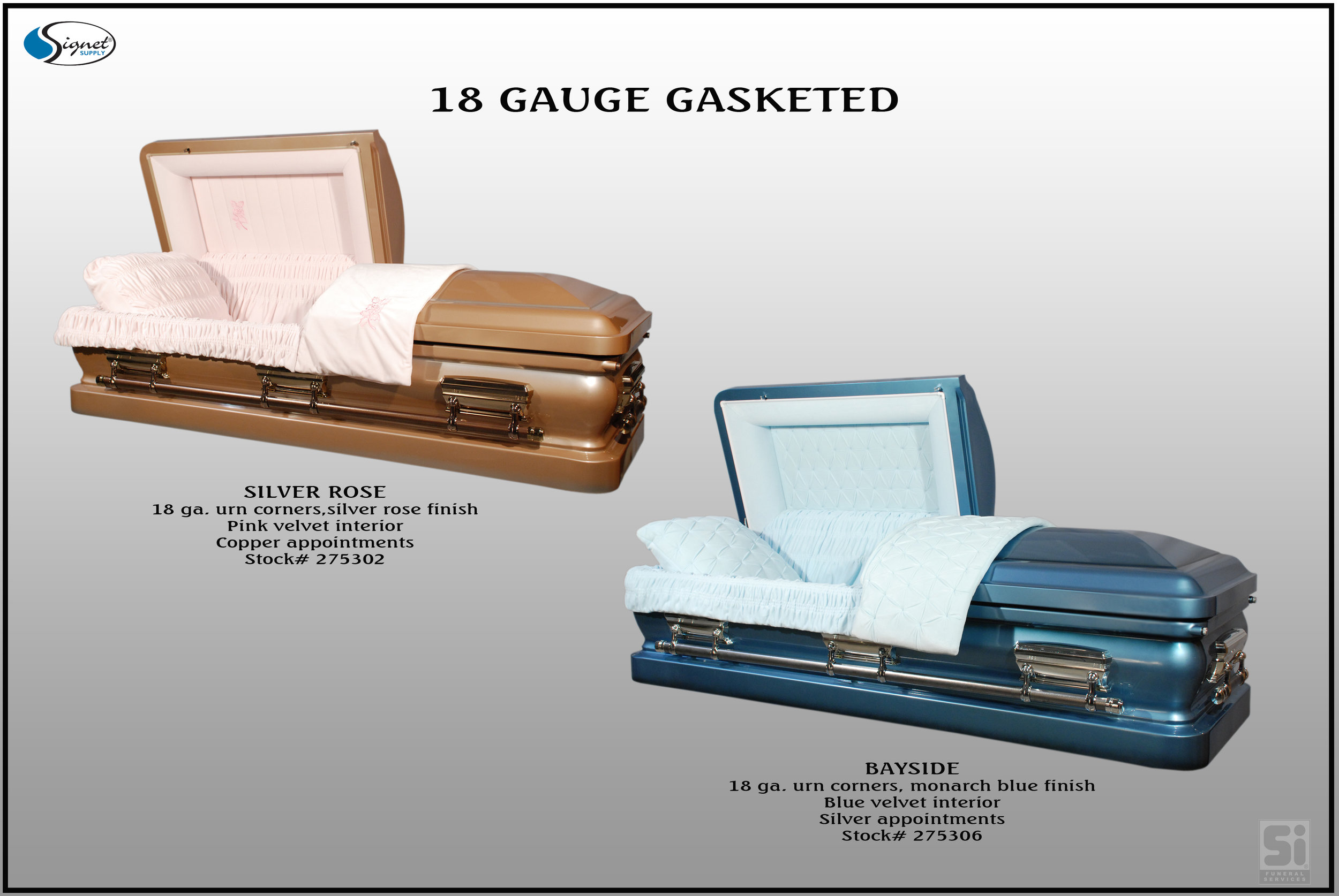 Silver Rose and Bayside Casket